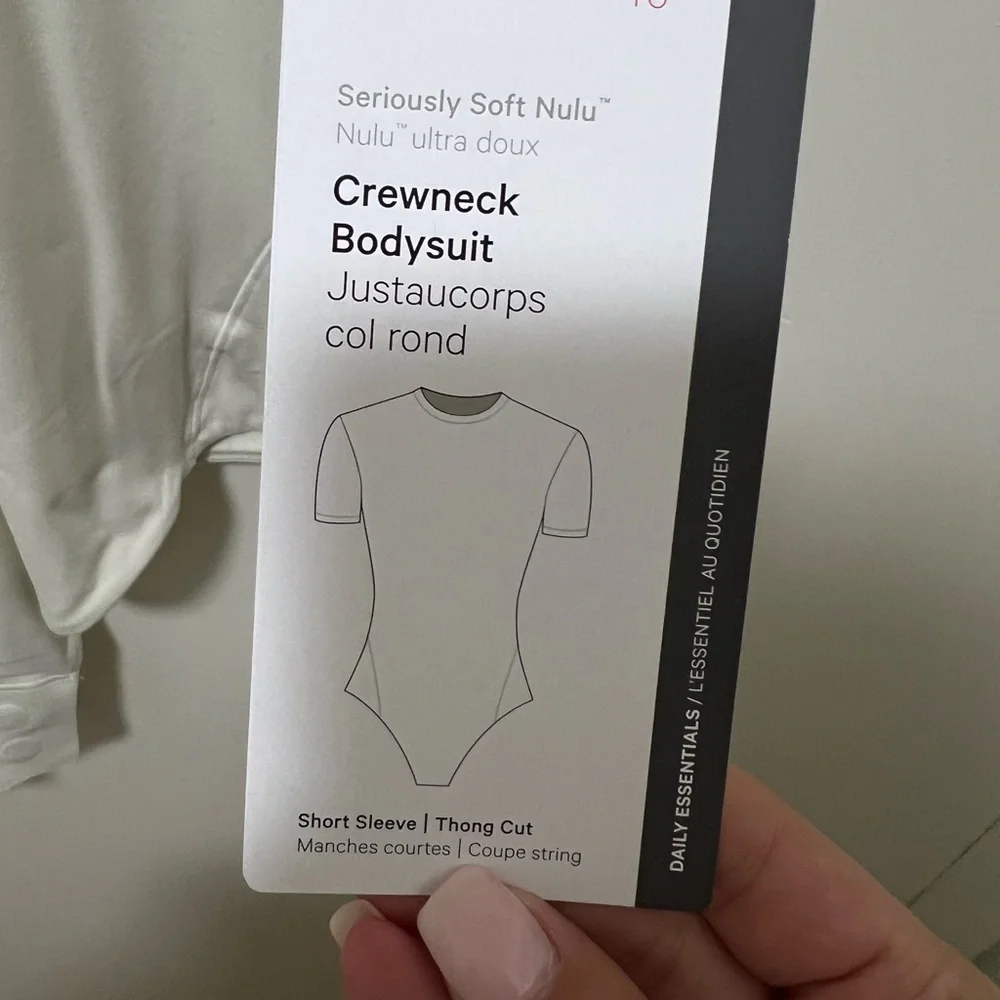 Seriously Soft Nulu White Crewneck Bodysuit size xl tags attached - Picture 3 of 5